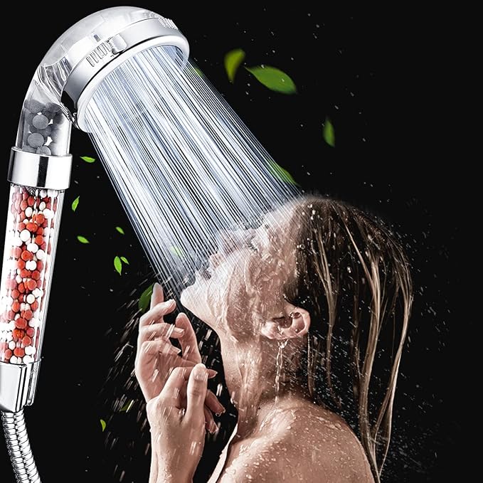 NOSAME Shower Head, Filter Filtration High Pressure Water Saving 3 Mode Function Spray Handheld Showerheads for Dry Skin & Hair