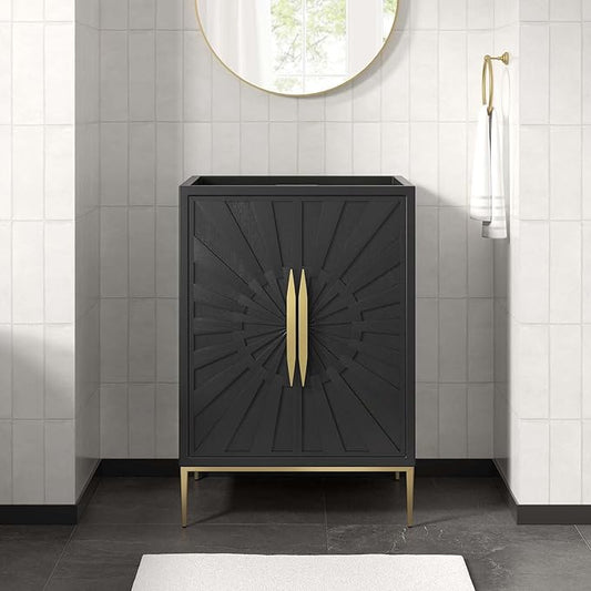 Modway Awaken Bathroom Vanity Cabinet, 24", Black