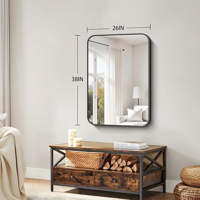 Koonmi Bathroom Wall Mirror,26x38 Inch Large Vanity Mirror for Over Sink