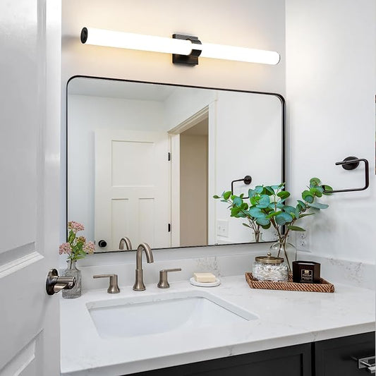AIJIASI Bathroom Vanity Light - 39 Inch Black Bathroom Lighting Fixtures Over Mirror 36W 3000K Dimming LED Vanity Light Bar Modern Vanity Light Fixture for Mirror Bedroom Living Room