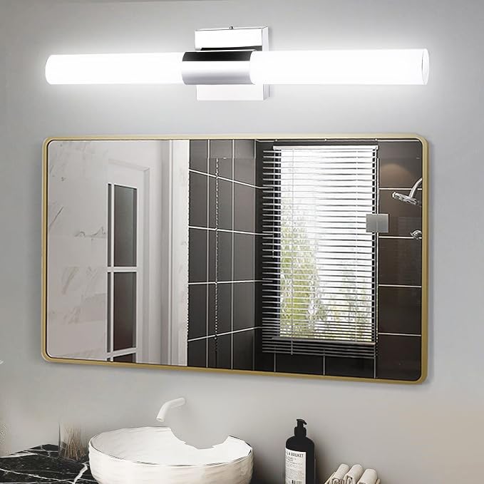 TRLIFE LED Bathroom Vanity Light 24inches, Dimmable Modern LED Vanity Light 12W Cool White 6000K Bathroom Vanity Mirror Front Lights Fixtures Modern Vanity Light for Bathroom (12W, 24inch)