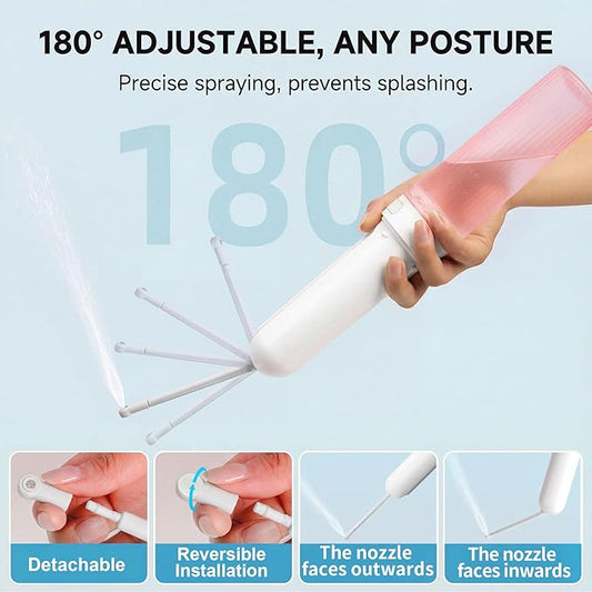 Portable Bidet for Travel,Rechargeable Electric Handheld Travel Bidet Sprayer for Women,Collapsible,Portatil Peri Water Bottle Bidets for Hygiene,Camping, Backpacking,Backcountry,Hiking(Pink)