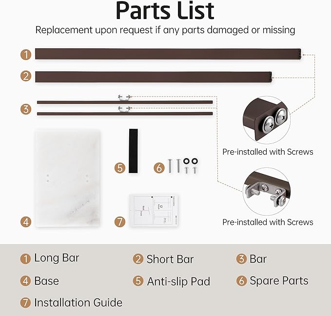 KES Bronze Standing Towel Rack with Weighted Marble Base, Towel Rack Stand | 2-Tier Bath Towel Holder, Holds Bath And Hand Towels, Anti-Slip Pads, Bathroom Floor, No Drilling, 18/8 Stainless Steel