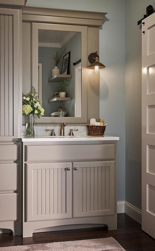 Kichler Clyde 1 Light Bathroom Vanity in a Beautful Olde Bronze Finish, for Bathrooms, (7.25" H x 7.5" W x 8.25" Ext.), 45943OZ