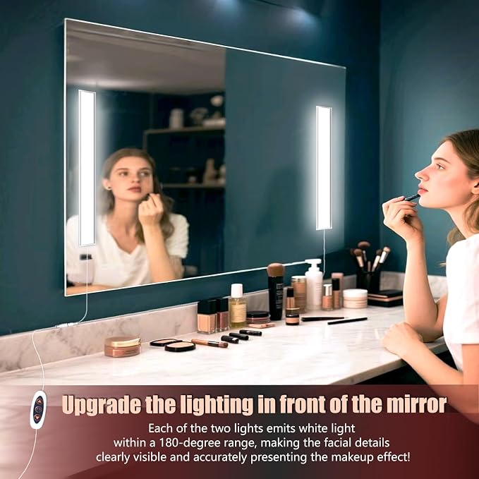 LED Vanity Light for Mirror, Bright/RA90/6000K/Dimming Makeup Lights, 12V/16W Lighting for Mirror, Lighting for Makeup Vanity Table & Bathroom Mirror