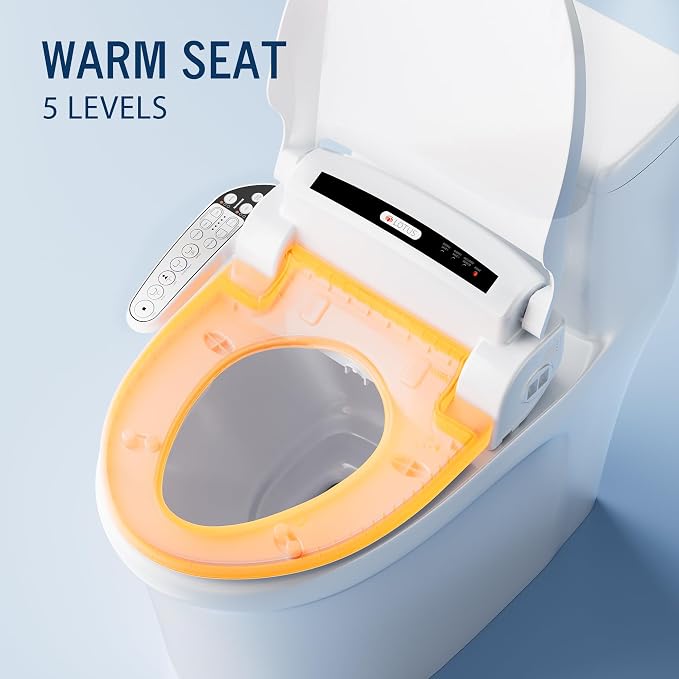 Lotus Bidet ATS-909 Elongated with Enema Wash (Purestream) for constipation relief, Heated Seat, Multi Modes Wash, Air Dryer, Deodorizer, Easy DIY Installation, Made in Korea