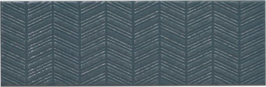 M S International Urbano Navy Glossy Mix Ceramic Subway Wall Tile for Bathroom, Kitchen Backsplash, Accent, and Shower - Sample