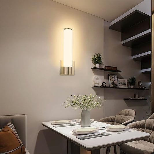 14in Modern Wall Sconces, Dimmable Bathroom Vanity Lights,3000K Warm White LED Indoor Sconces Lighting for Bathroom, Stairs, Living Room, Bedroom. Hardwired.