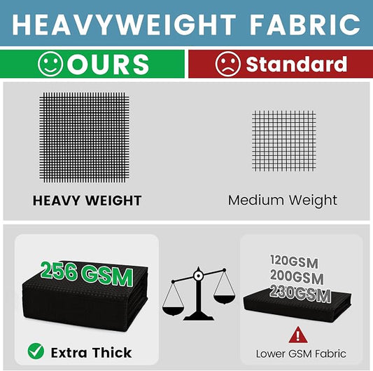EUTXL Heavyweight No Hook Shower Curtain with Liner, Black,71x86 | Snap in Liner, 256GSM Thick Waffle Fabric, Hotel Luxury Spa, Corner Magnets, Quick Dry, Waterproof & Washable, Extra Long