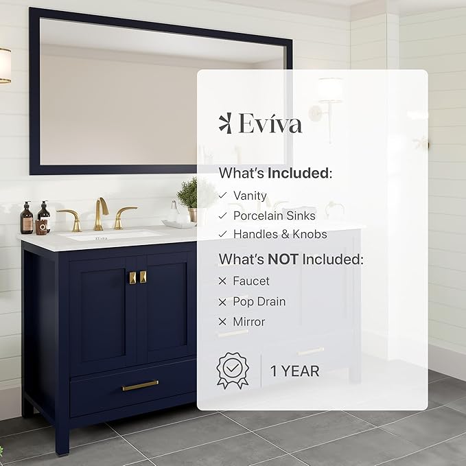 Eviva Aberdeen 72 in. Blue Double Sink Bath Vanity with Carrara Quartz Top and Undermount Porcelain Sinks