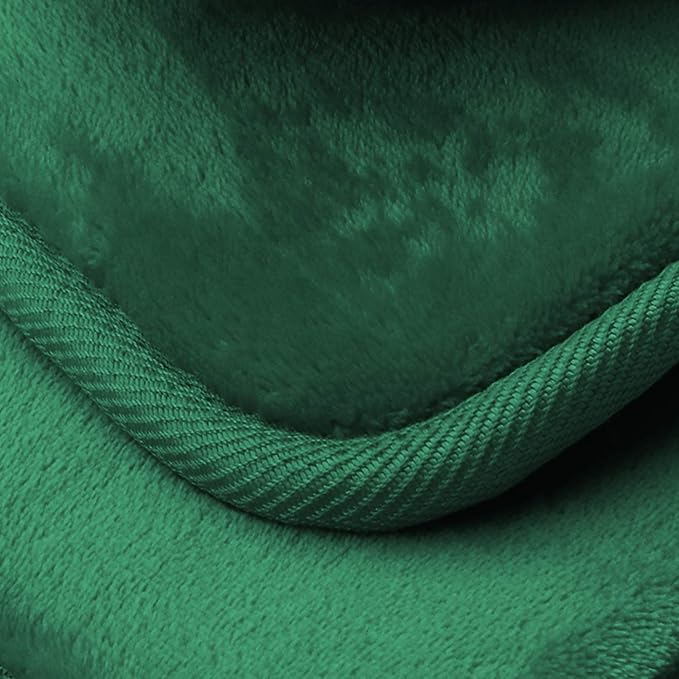 Clara Clark 3 Piece Bathroom Rugs Bath Mat Set, Velvet Memory Foam Bath Mats for Bathroom - Non-Slip, PVC Backing Bath Rugs, Washable - Dries Quickly, Green