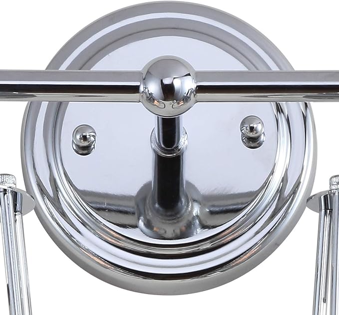 JONATHAN Y 29.5" Chrome Modern Industrial Metal Vanity Light, Bathroom Sconce for Mirror, Reversible 4-Light Wall Lamp with Metal Cage Shade for Hallway, LED Bulb Included (JYL7418A)