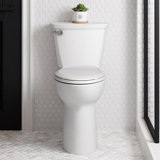American Standard 215TA104.020 Cadet PRO Two-Piece Toilet, Seat not Included, Extra Tall Height, Left-Hand Trip Lever, 12-Inch Rough, Elongated Front, White, 1.28 GPF (Pack of 4)