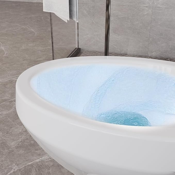 Two-Piece Toilets for Bathrooms, Extra Tall Toilet with 21" Height, Elongated with Soft Close Seat, Power Flush 1.28 GPF