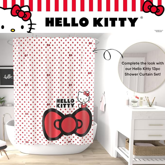 Hello Kitty Soap/Lotion/Hand Sanitizer Resin Pump Dispenser, 10.36 Ounces, (Officially Licensed Product) by Franco