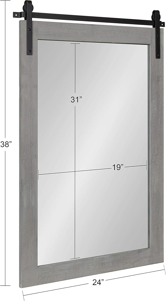 Kate and Laurel Cates Farmhouse Wall Mirror