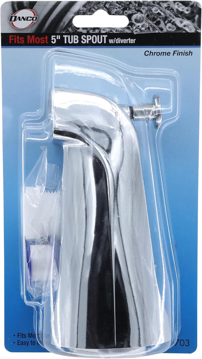 DANCO (88703) Tub Spout with Diverter, Chrome Finish, Metal, 1-Pack