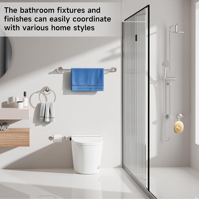 Formosa Design Hardware 4-Piece Bathroom Accessories Set (Brushed Nickel)