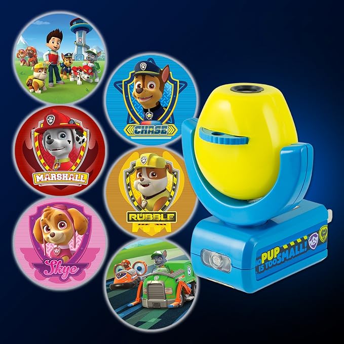 Projectables Paw Patrol LED Night Light Projector, Plug-In, Dusk-to-Dawn Sensor, Rubble, Chase, Skye, Marshall, Alex Porter, For Baby, Kids, Bedroom, Playroom, Nursery, Bathroom, 30605