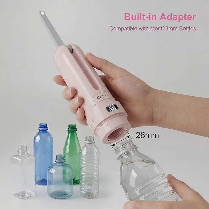 Electric Portable Bidet, Rechargeable Travel Bidet | 3 Pressure Modes, 260 Uses/Charge, Waterproof, Personal Hygiene Cleaning at Home Office and Camping