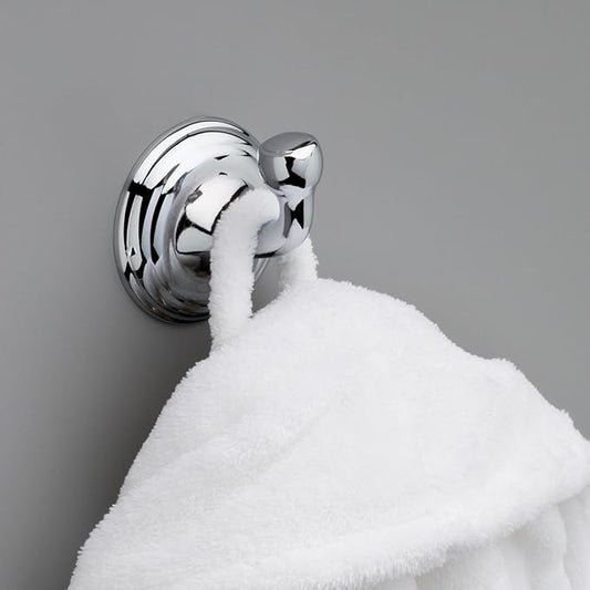 Delta Windemere (1-Pack) Towel Hooks Polished Chrome Single Bathroom Hooks Wall Mounted for Robes & Towels Hand Towel Hook Holder Kitchen, Bathroom Accessories 70035