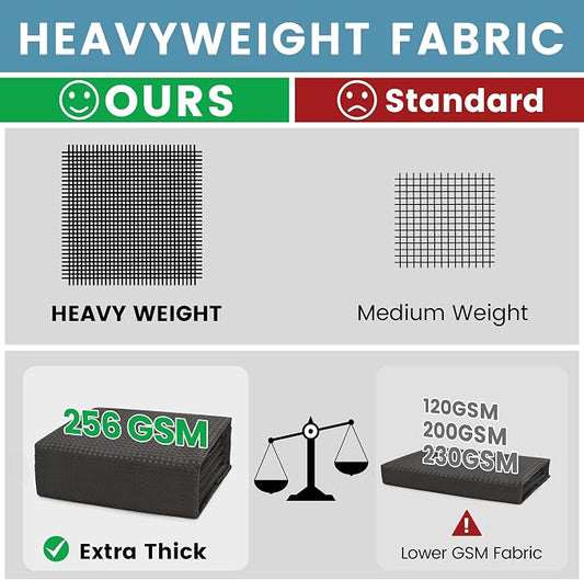 Heavyweight Waffle No Hook Shower Curtain with Liner, Charcoal Grey, 71x74 | Snap in Liner, 256GSM, Thick, Hotel Luxury Spa, Waterproof Fabric, Corner Magnets, 3 in 1 Set, Washable, Hang in Seconds