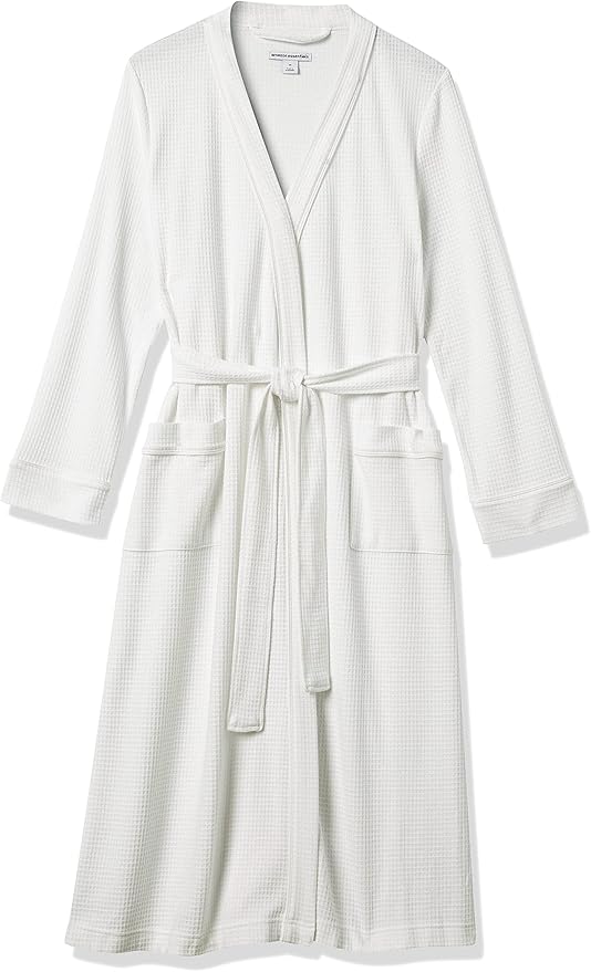 Amazon Essentials Women's Lightweight Waffle Full-Length Bath Robe (Available in Plus Size)