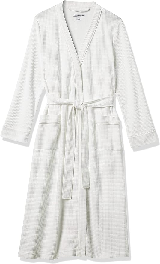 Amazon Essentials Women's Lightweight Waffle Full-Length Bath Robe (Available in Plus Size)