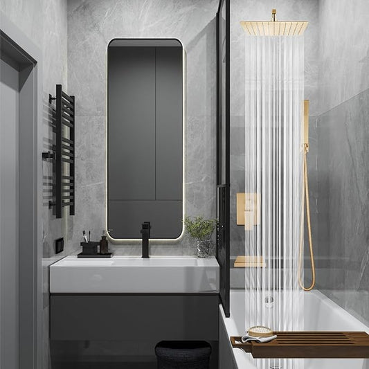 Midanya Rain Shower System with Tub Spout,Tub Shower Faucet Set with rainfall Shower Head and Handheld Spray,Wall Mount Tub Shower Combo Rough-in Valve Included,10 Inch Brushed Gold