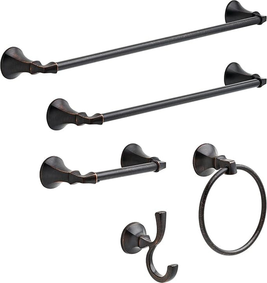 DELTA FAUCET Rubber Limited 76435-RB Ashlyn Double Towel Hook Bath Hardware Accessory in Venetian Bronze