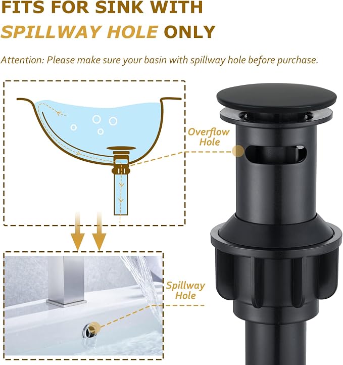 Antique Brass Bathroom Faucet,Matte Black Bathroom Sink Faucet | 1 or 3 Hole, With Pop Up Drain & Supply Lines Included, Ideal for Vanity, Lavatory, RV, Farmhouse