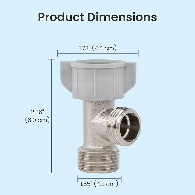 LUXE Bidet 7/8" x 7/8" x 1/2" Hybrid Metal & Plastic Cold Water T-Adapter | Only Compatible with NEO Series Bidets Attachments