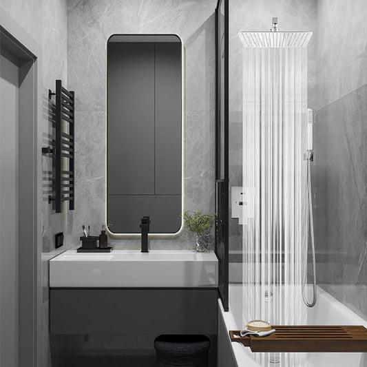 Midanya Shower Faucet Set with Handheld Sprayer,12 Inch,Polish Chrome | Rough-in Shower Valve and Trim Kit Included,Square Rain Head,Wall Mount Shower System,All Metal,Bathroom