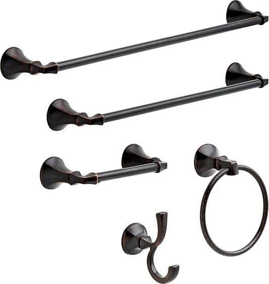 DELTA FAUCET 76424-RB Ashlyn 24-in Wall Mount Towel Bar Bath Hardware Accessory in Venetian Bronze