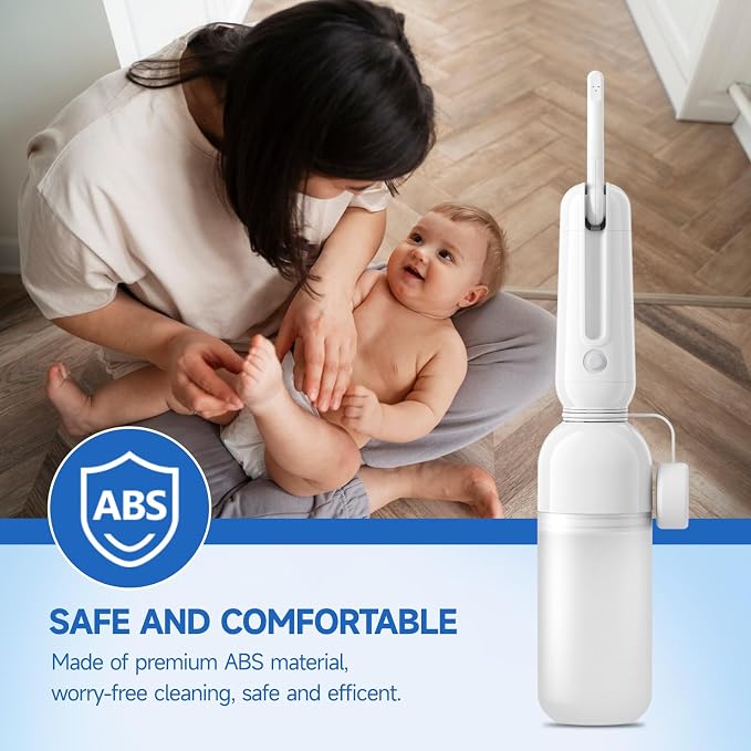 Morfone Portable Bidet for Travel, High Pressure Electric Handheld Sprayer | 350ML with Dual Spray Modes, USB-C Rechargeable Waterproof Travel Bidet for Women, Men, Postpartum, Personal Hygiene(White)