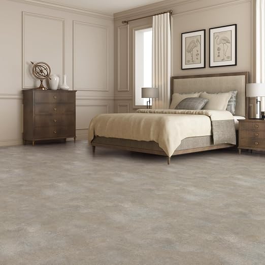 Art3d 30-Pack Peel and Stick Vinyl Floor Tiles, 12 x 12 in, Slate | Anti-Slip, Waterproof, Stain-Resistant, Simple to Clean, Durable, Premium Vinyl, Ideal for Kitchen, Dining Room, Bedrooms
