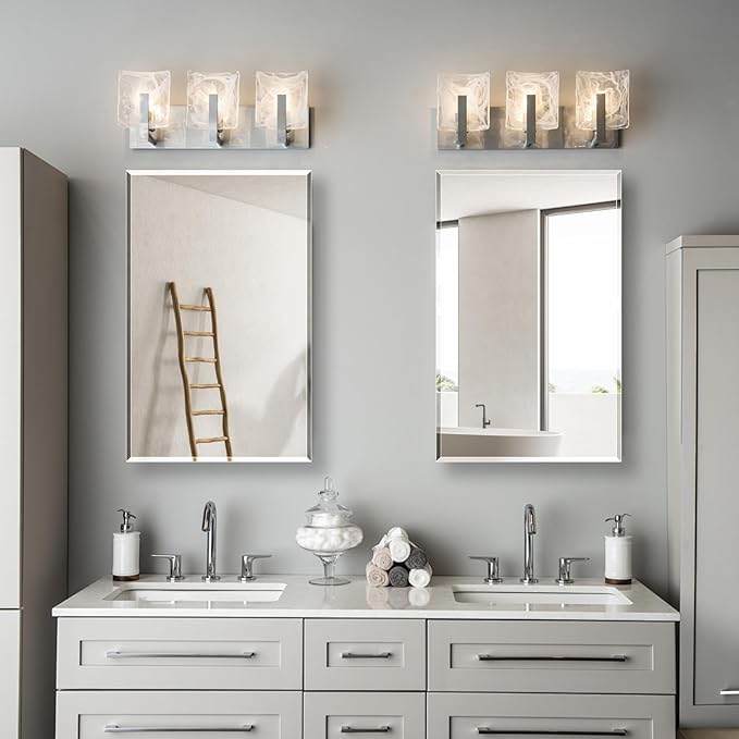 22"x30" Medicine Cabinet,HD Bathroom Mirror Cabinet with Beveled Mirror,Removeable Shelves, Recessed and Surface Mount,Frameless Bathroom Mirror with Storage