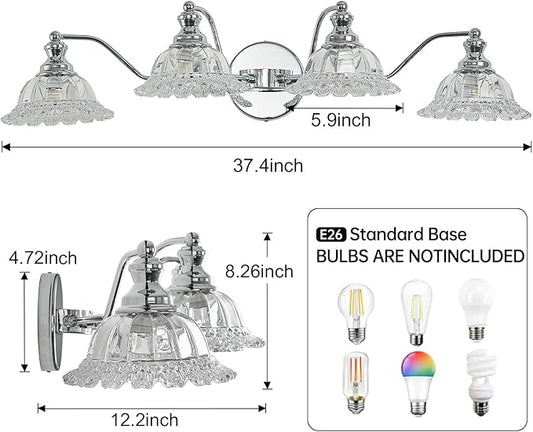 Chrome 4 Light Vanity Light Bathroom Light