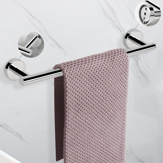 NearMoon Bathroom Hardware Set SUS 304 Thicken Stainless Steel-Towel Bar Set Include 16" Towel Rod, Toilet Paper Holder, Multifunctional Hooks Bathroom Accessories (Chrome Finish, 10 Pcs)