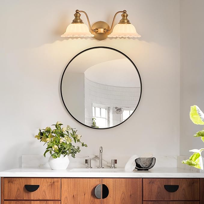 XIEDUN White 2 Light Vanity Lights for Bathroom Vanity Light Fixtures
