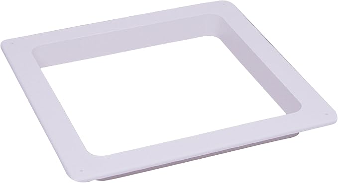 HENG'S INDUSTRIES Interior White Garnish | Great for RVs, Campers, Motorhomes | 6" Vertical Leg | Fits 16" x 16" Openings | 90146-C