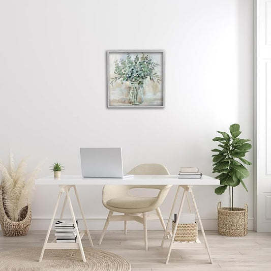 Soothing Eucalyptus Herb Arrangement, 24 x 24 Inch Framed Giclée Print | Stupell Industries · By Nan · Ready to hang · Perfect for farmhouse or rustic rooms · Made in USA