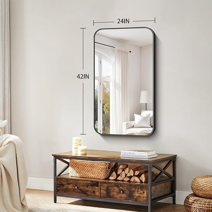 Koonmi Bathroom Wall Mirror,24x42 Inch Large Vanity Mirror for Over Sink