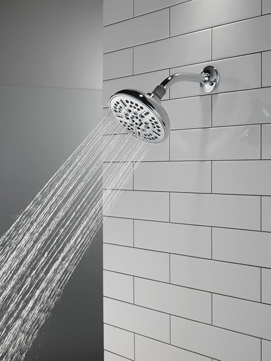 Delta Faucet 8-Spray Touch-Clean Chrome Shower Head, Delta Shower Heads, Showerhead, Shower Head Chrome, 1.75 GPM Water Flow, Chrome 75898C