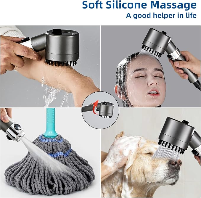 Shower Head High Pressure with Handheld High Pressure | Shower Filter Head for Hard Water Showerhead Black