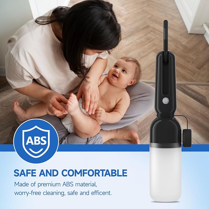 Morfone Portable Bidet for Travel 350ML Electric Handheld Sprayer | Dual Spray Modes, USB-C Rechargeable Waterproof Travel Bidet for Women, Men, Postpartum, Personal Hygiene(Black)