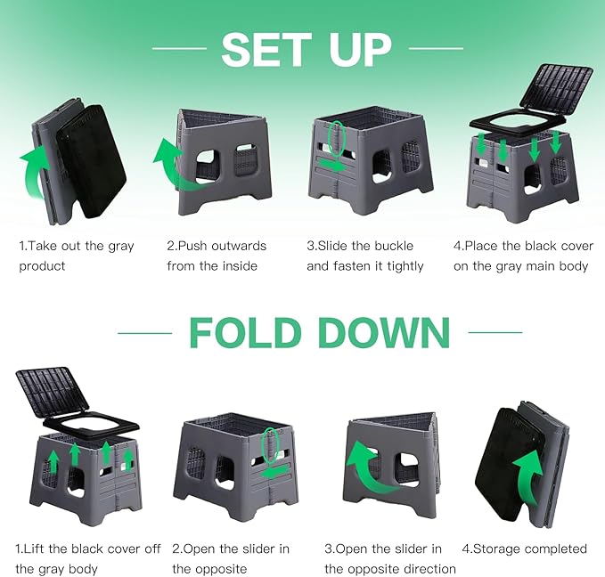 Camping Toilet for Adults - Portable Folding Toilet with Lid,Travel Portable Potty for Adults,Porta Potty Car portable potty
