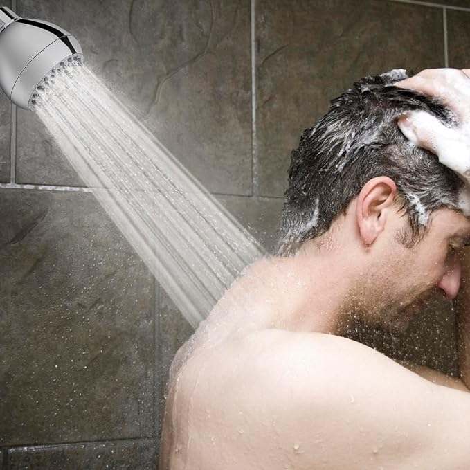 AISOSO High Pressure Shower Heads, 2PCS Showerheads 3 Inches with 360 Rotation and Silicone Nozzles for Strong Spray Relaxing and Comfortable Shower, Chrome