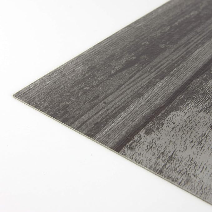 FloorPops Vanleer Peel and Stick Floor Tiles, Grey, Wood-Look Vinyl Floor Tiles, Water Resistant, 12 in x 12 in, Pack of 10