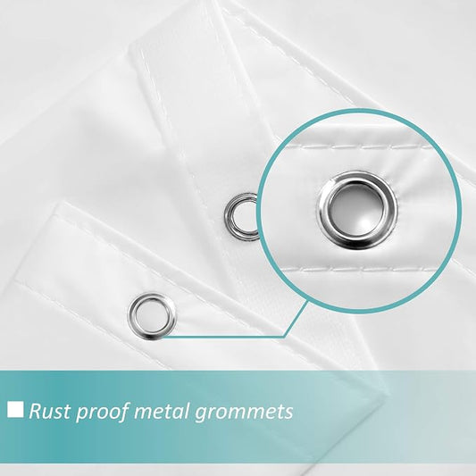 72x78 Long Shower Curtain Liner White | 3 Bottom Magnets,12 Rustproof Grommets,Water Proof Lightweight PEVA,72W x 78H for Bathroom Long Size